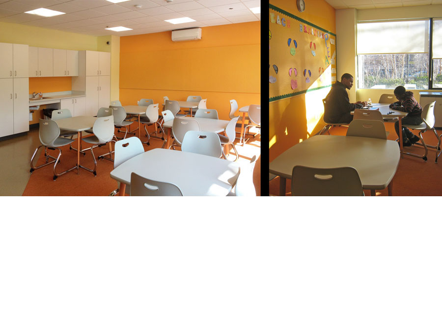 Sunny classroom in the RTH community design