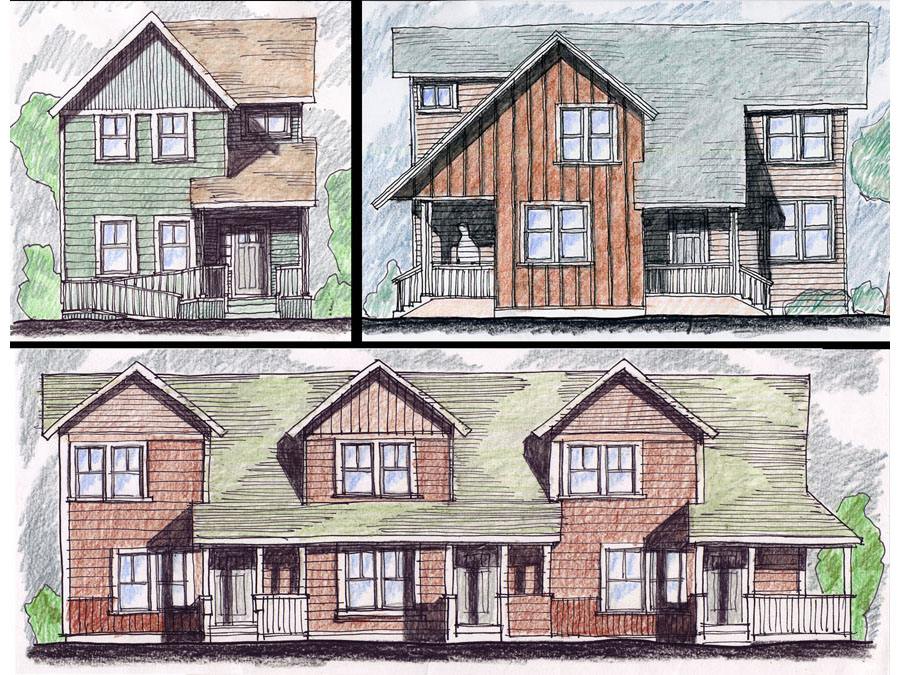 Test elevations for the New Haven proposal.