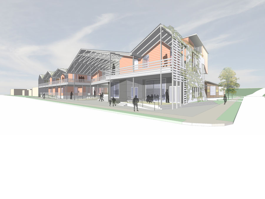 Perspective view of the community design for New Orleans.