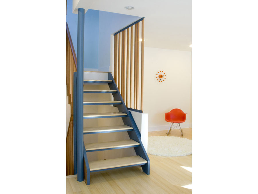 Stairs in the Holworthy home renovation.