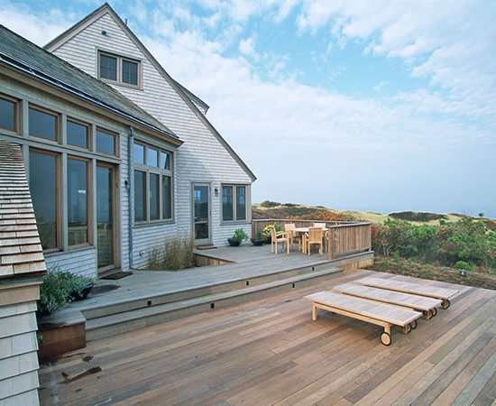 The Cape Cod house.