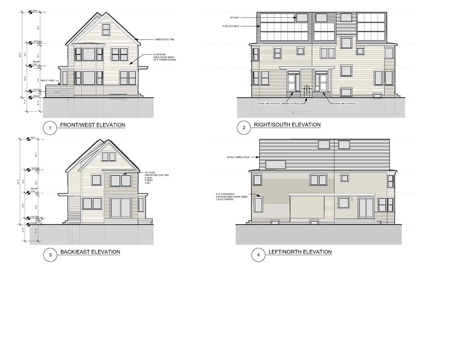 Green home design in Cambridge MA with solar panels