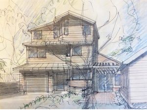 Thumbnail of Boston green home design entry view