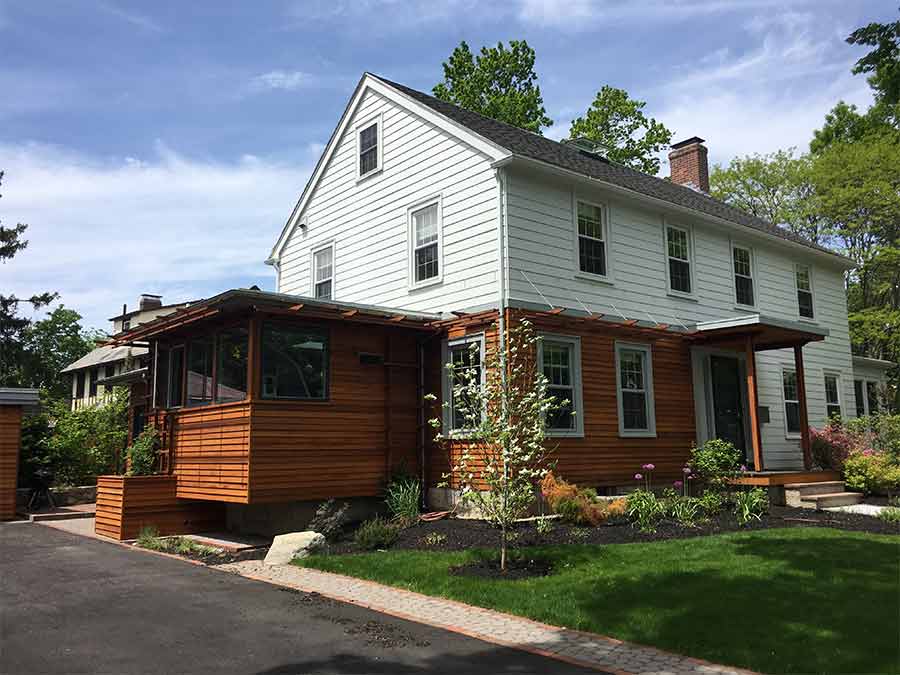 Newton exterior front facade renovation